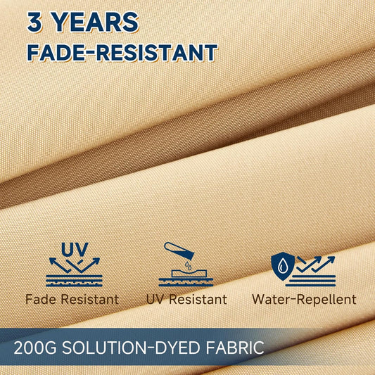 10Ft Patio Umbrella with Base Included, Outdoor Offset Cantilever Umbrella, Infinite Tilt, UV Protection for Backyard, Lawn, Garden & Pool, Beige