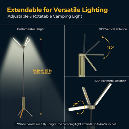 Telescopic Camping Lantern – 15600mAh Rotatable Light