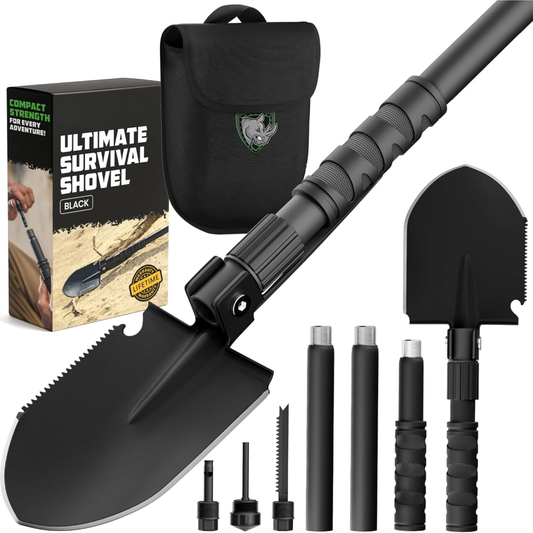 Tactical Survival Shovel with Pick