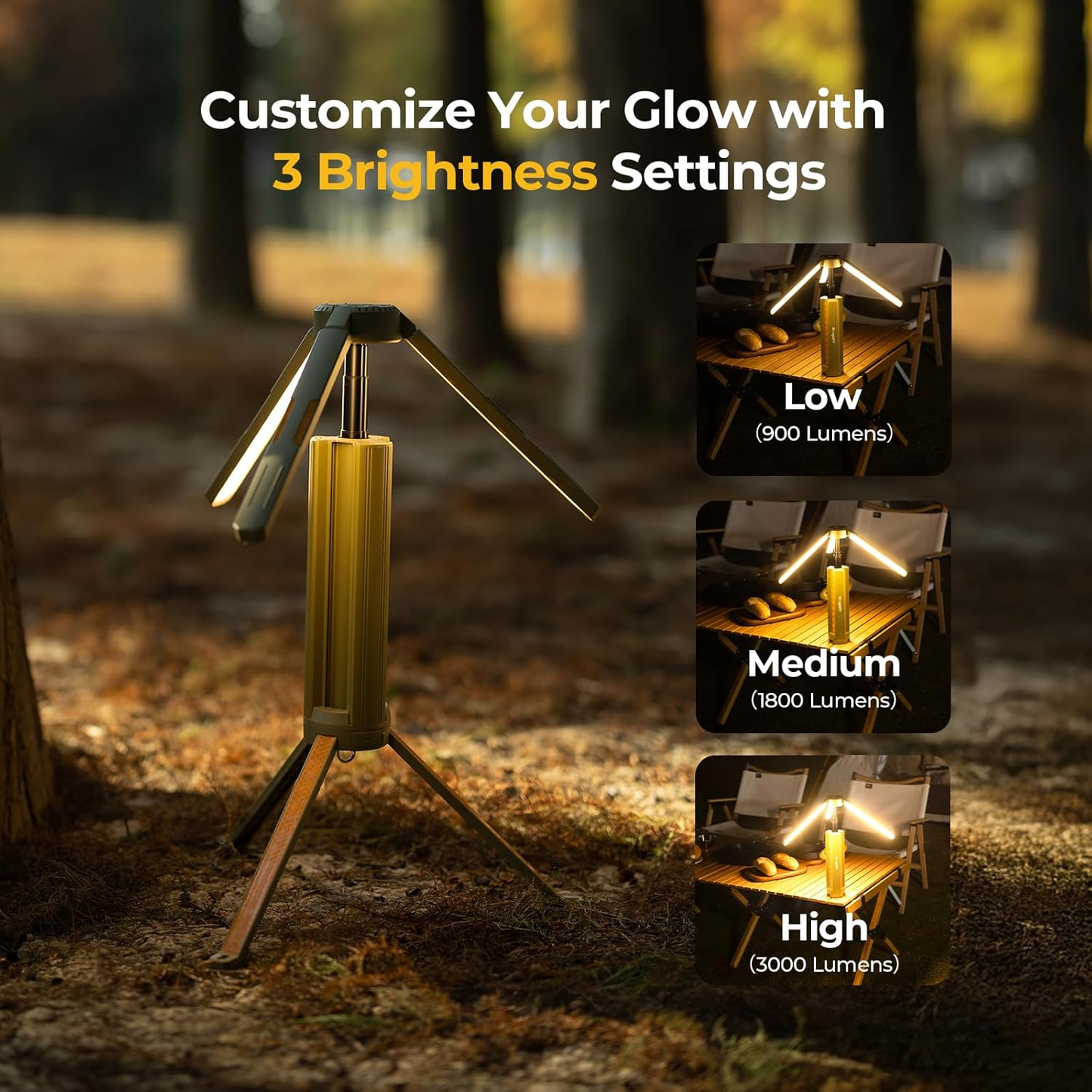 Telescopic Camping Lantern – 15600mAh Rotatable Light