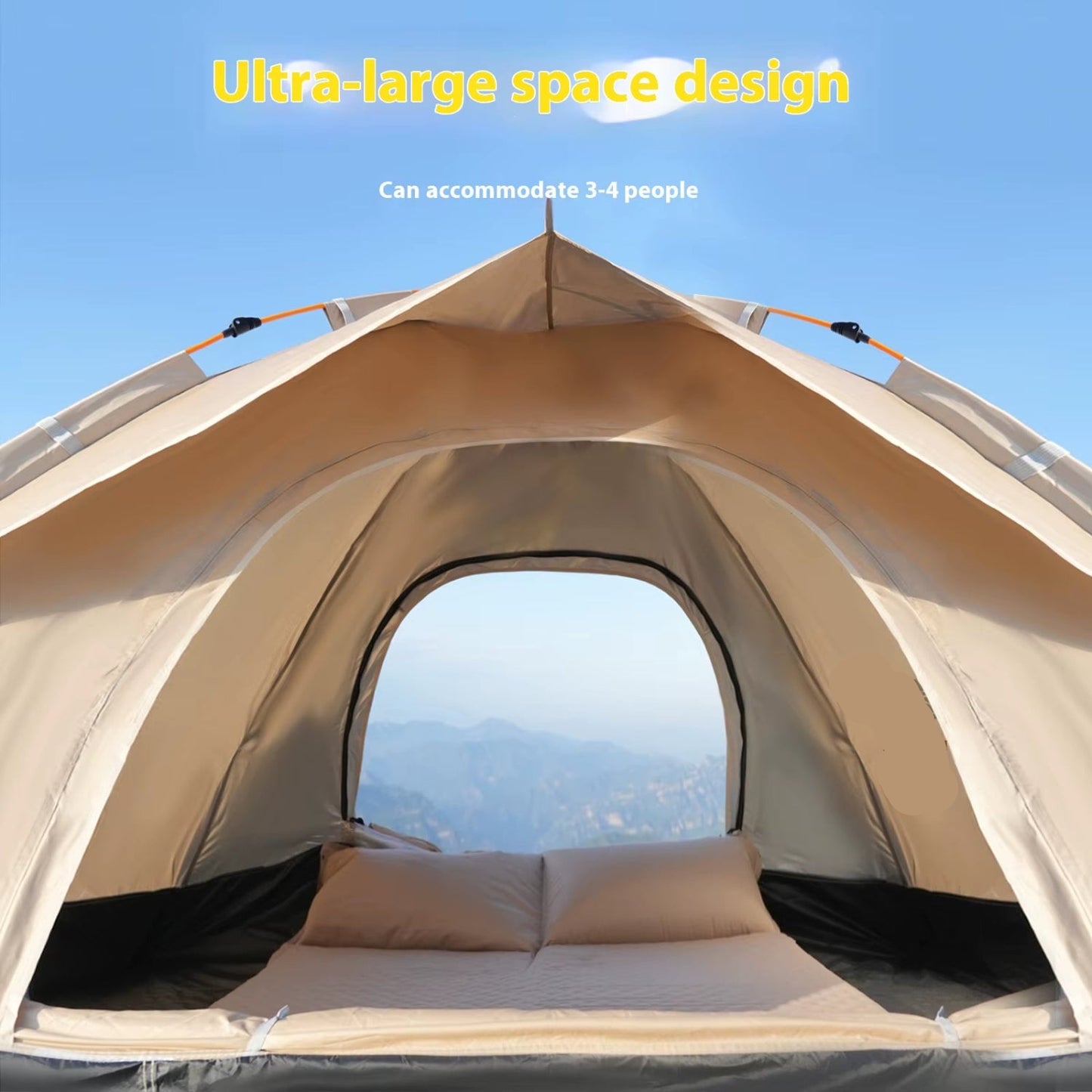 Portable Camping Tent Self-Driving Travel Instant Tents for Outdoor Camping, Emergency Tent 4 Person Waterproof Family Tent