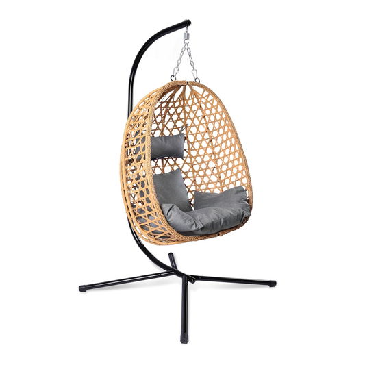 Egg Chair with Stand – Wicker Hanging Hammock